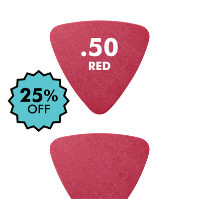 Delrin RED - Triangle Shape - .50mm - EGOpicks
